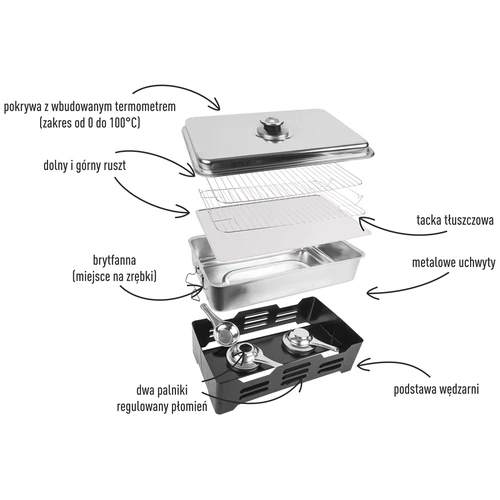 Balkonrygeovn med termometer - 4
