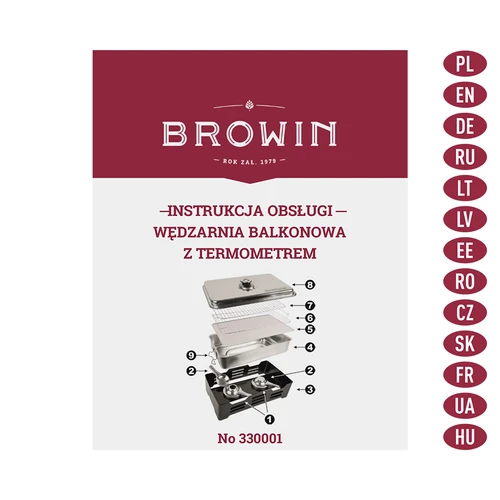 Balkonrygeovn med termometer - 9