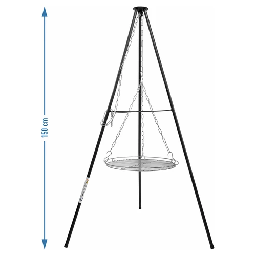 Bålstativ med rist, 150 cm - 5