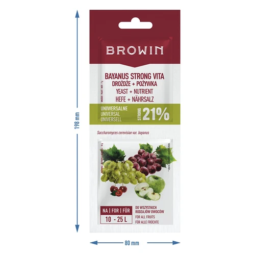 Bayanus-gær + næring - Universel - 21%, 17 g - 3