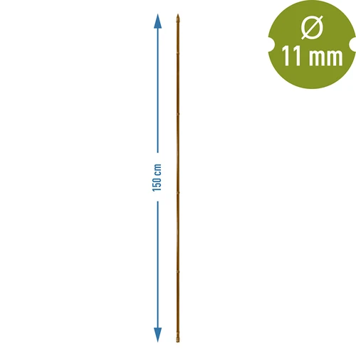 Belagt stålstang i bambusform, 150 cm x 11mm - 3
