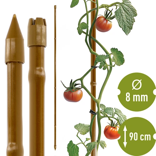 Belagt stålstang i bambusform, 90 cm x 8 mm  - 1 