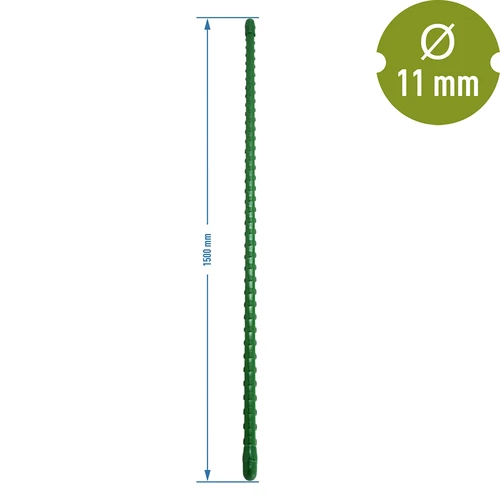 Belagt stålstang PE 1,5 m x 11 mm - 2
