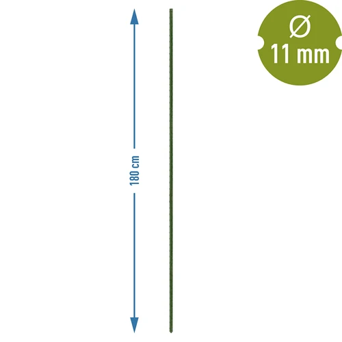 Bioogród havepinde – belagt stål, 1,8 m, fi 11 mm, 10 stk. - 3