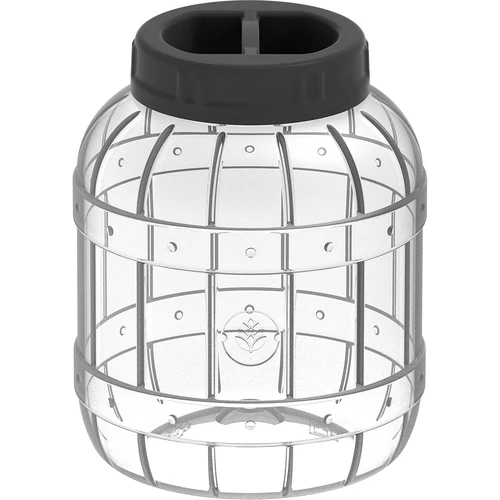 Brudsikker, multifunktionel krukke med sort låg, 3L  - 1 