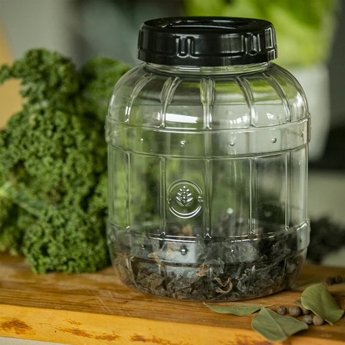 Brudsikker, multifunktionel krukke med sort låg, 3L - 10