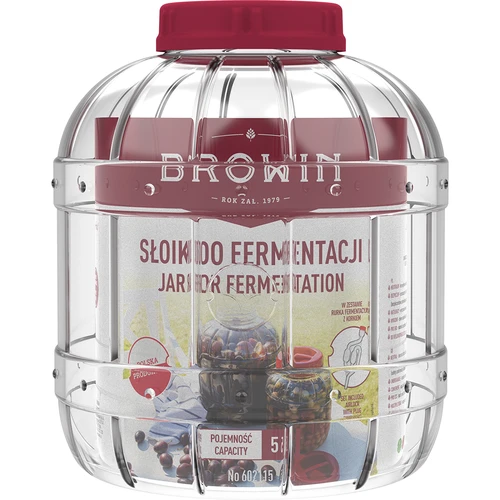 Brudsikker, multifunktionel krukke til fermentering, 5 L - 2