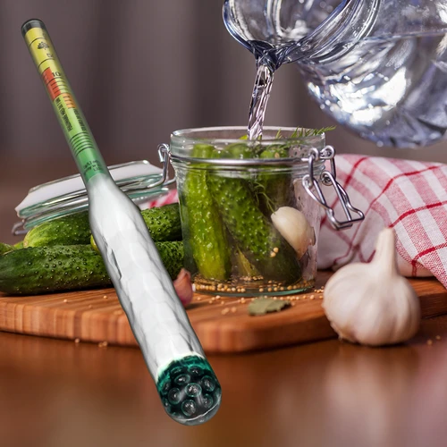 Brudsikkert salinometer med reagensglas, måleområde: 0-300 g salt/L - 7