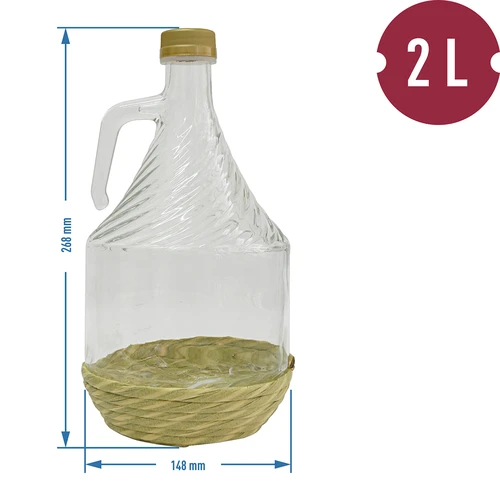 Dame 2L vinballon i flet, med låg - 2