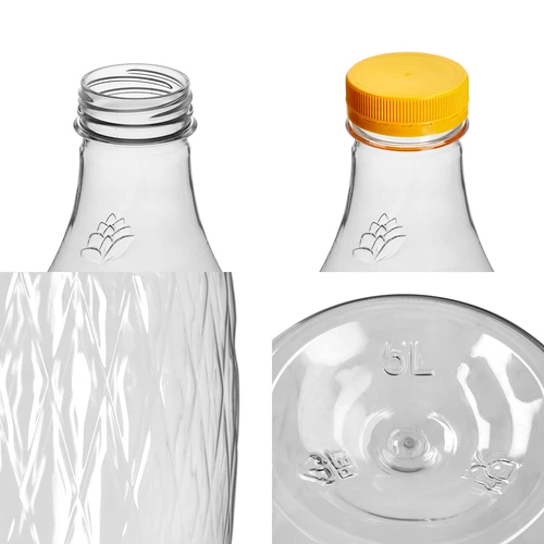 Damejeanne Dama 5 L PET, med skruelåg og kurv - 3