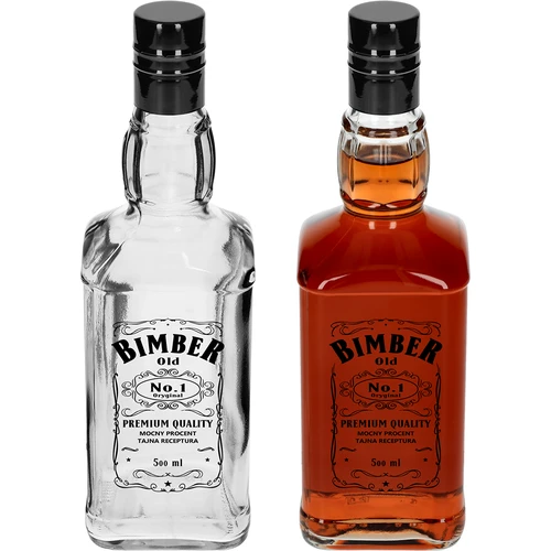 Daniels-flaske 500 ml med skruelåg, tryk "Bimber OLD", 1 stk. - 3