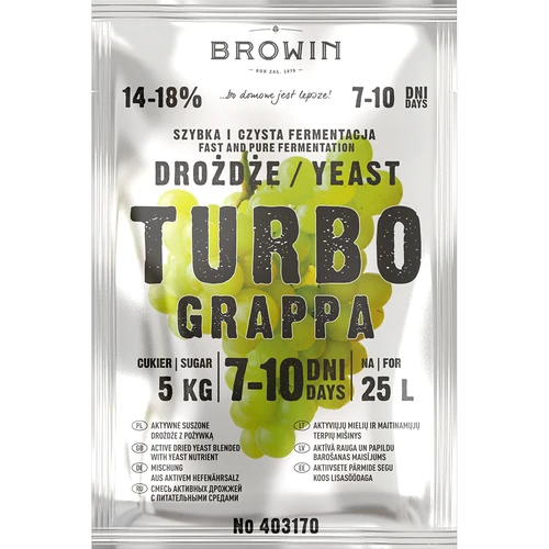 Destillerigær Turbo Grappa 7-10 dage - 2
