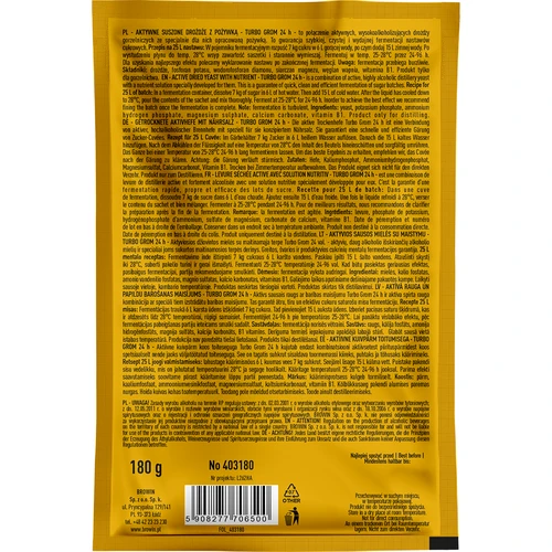 Destillerigær Turbo Grom 24h - 2