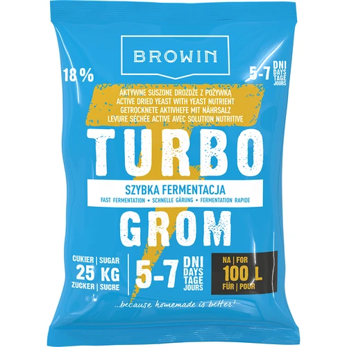 Destillerigær Turbo Grom 5-7 dage 100L  - 1 