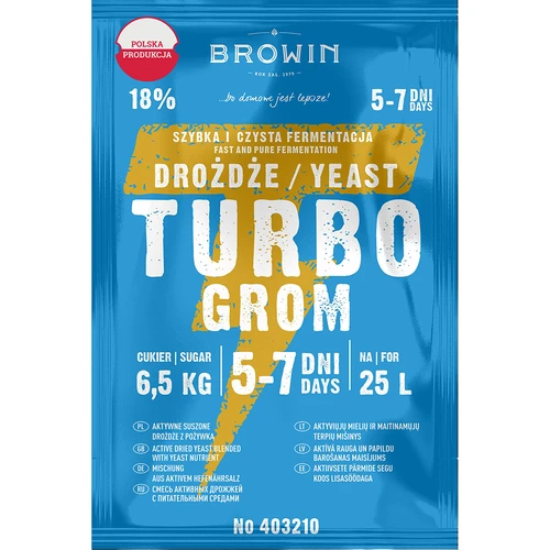 Destillerigær Turbo Grom 5-7 dage  - 1 
