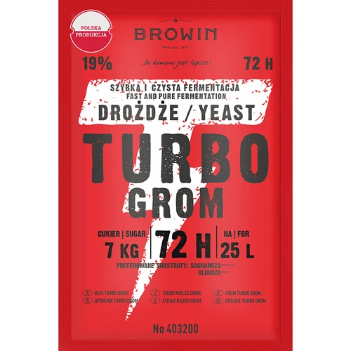 Destillerigær Turbo Grom 72h  - 1 