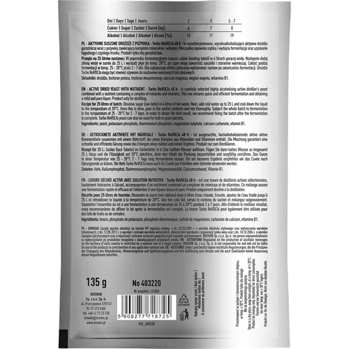 Destillerigær Turbo reVOLTa 48h - 2