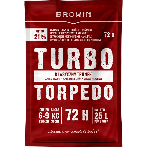 Destillerigær Turbo Torpedo 72h 21% - 120 g