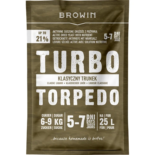 Destilleringsgær Turbo Torpedo 5-7 dage 21% 100g  - 1 