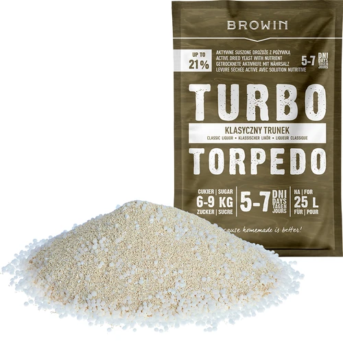 Destilleringsgær Turbo Torpedo 5-7 dage 21% 100g - 3