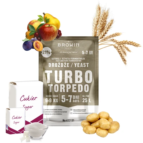 Destilleringsgær Turbo Torpedo 5-7 dage 21% 100g - 5