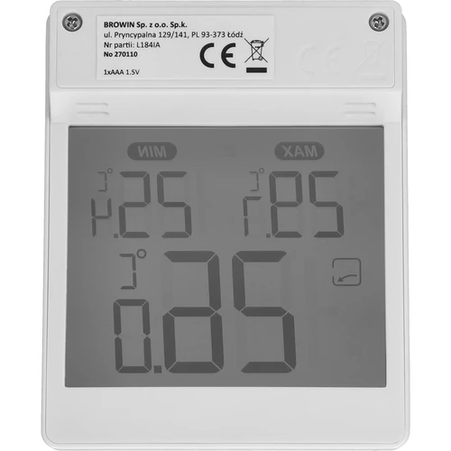 Digitalt udendørs vinduestermometer, selvklæbende, fra Soens - 4