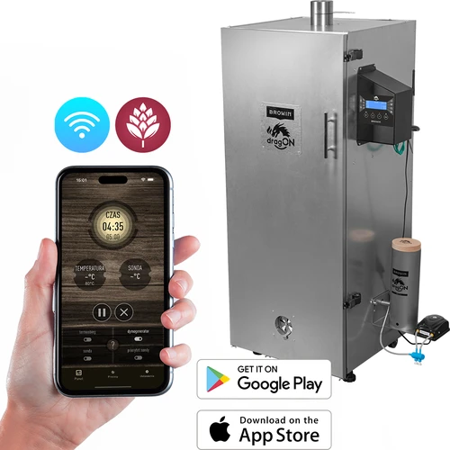 dragON rygeovn i stål 220 L, IQ – med Wi‑Fi-styring