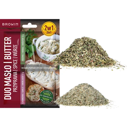Duo Smør - hvidløgskrydderi og urtekrydderi 2 i 1, 2 x 12g - 3