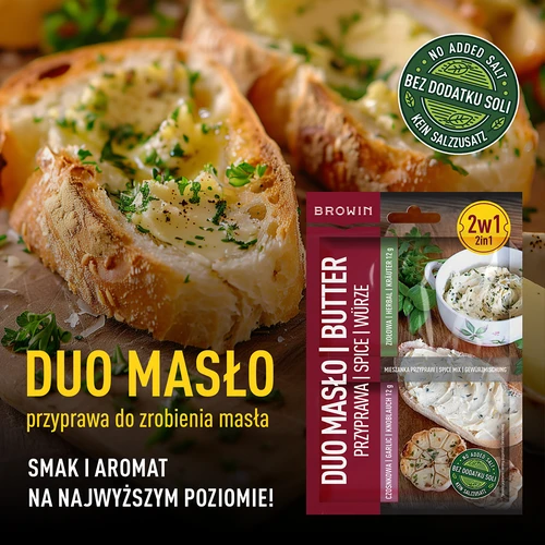 Duo Smør - hvidløgskrydderi og urtekrydderi 2 i 1, 2 x 12g - 5