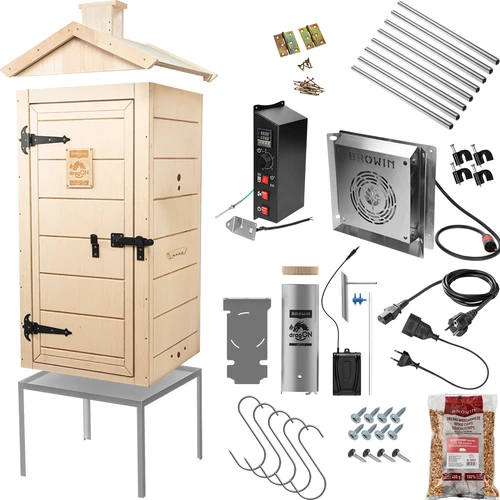 Elektrisk røgeovn dragON PLYWOOD NATURE 100E med elektrisk varmemodul og styring - 2