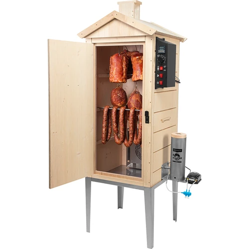 Elektrisk røghus dragON PLYWOOD NATURE 100E med elektrisk varmeelement og controller - 4