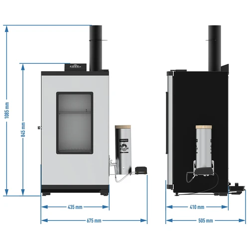 Elektrisk røgovn – dragON med røggenerator, digital, 65 L - 8