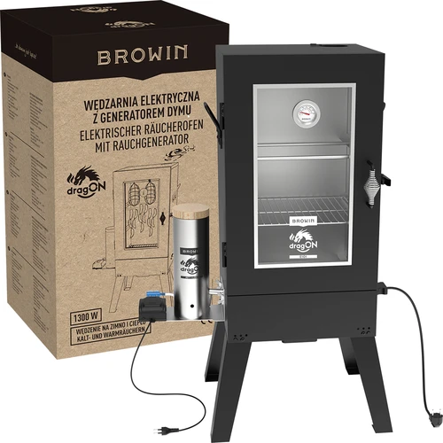 Elektrisk rygeovn dragON E101 med røgenerator, 70 L - 11