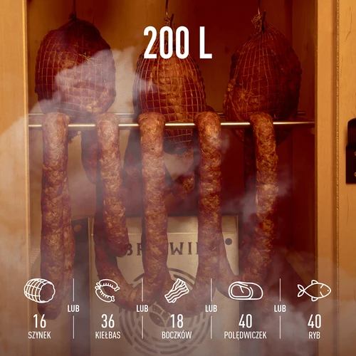 Elektrisk rygeovn dragON PLYWOOD NATURE 100E med el-varmemodul og styring - 8