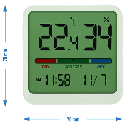 Elektronisk indendørs termometer, hvid - 9