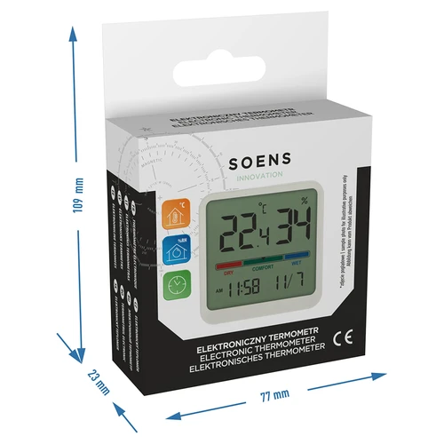 Elektronisk indendørs termometer, hvid - 10