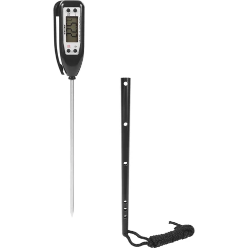 Elektronisk køkkentermometer (-50°C til +300°C) med etui, sort  - 1 