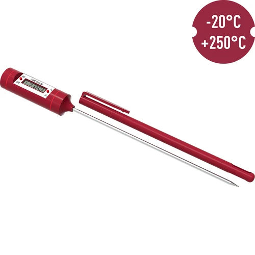 Elektronisk køkkentermometer, LCD (-20°C til +250°C), rød - 3