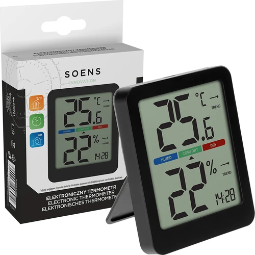 Elektronisk rumtermometer, sort - 8
