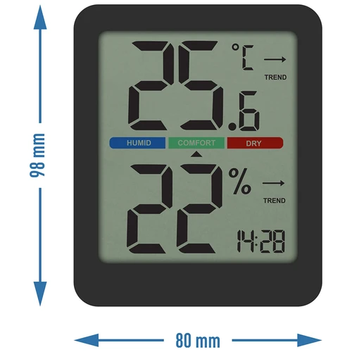 Elektronisk rumtermometer, sort - 9