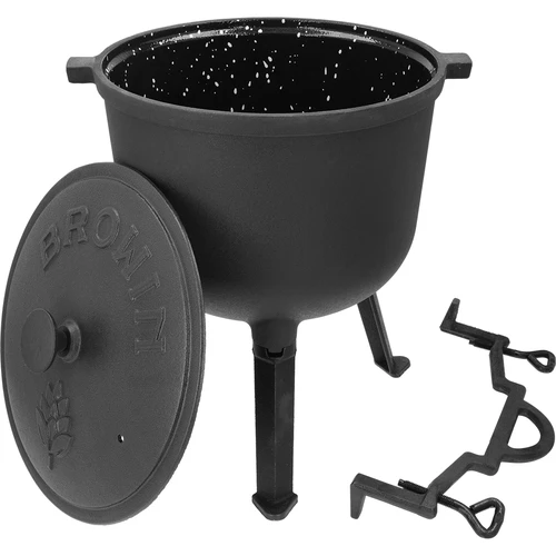 Emaljeret gryde, 10l, støbejern - 3