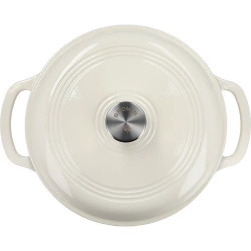 Emaljeret støbejernsgryde - ecru, 5,8 L - 3