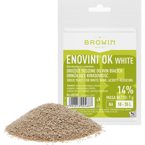 Enovini® OK WHITE - vinfremstillingsgær der sænker syreindhold 7 g - 2