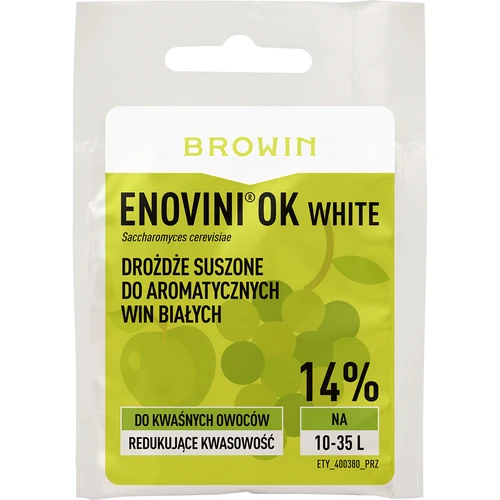 Enovini® OK WHITE - vinfremstillingsgær der sænker syreindhold 7 g