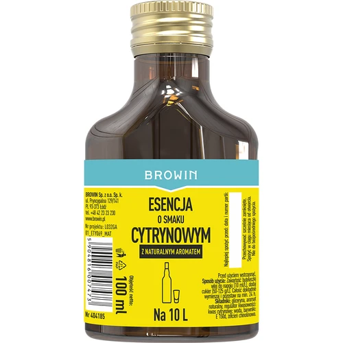 Essens med citronsmag med naturlig aroma til 10 L - 100 ml  - 1 