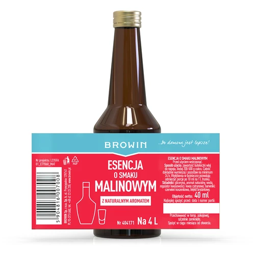 Essens med hindbærsmag med naturlig aroma til 4 L - 40 ml - 6