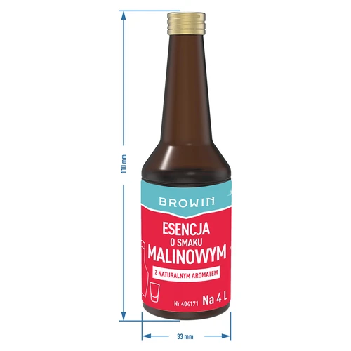 Essens med hindbærsmag med naturlig aroma til 4 L - 40 ml - 7