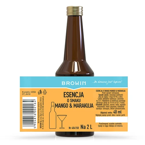 Essens med mango & passionfrugt smag til 2 L - 40ml - 5