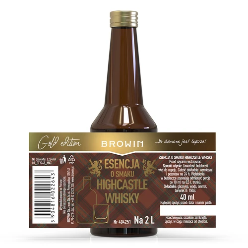 Essens med smag af Highcastle Whisky til 2 L - 40ml - 4