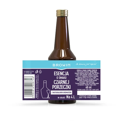 Essens med solbærsmag med naturlig aroma til 4 L - 40 ml - 6
